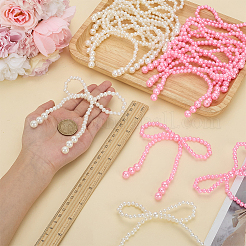 16Pcs 2 Colors Acrylic Imitation Pearl Bowknots Ornament Accessories&nbsp;DIY-FG0008-64