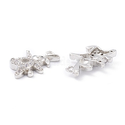 Rack Plating Brass Micro Pave Cubic Zirconia Pendants&nbsp;ZIRC-C026-06P