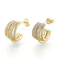 Cubic Zirconia Multi Circle Stud Earrings&nbsp;EJEW-N011-110A