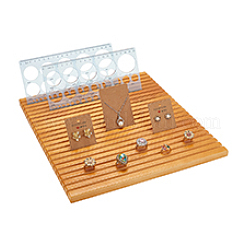 Customized 22-Slot Wooden Quilting Ruler Storage Rack&nbsp;ODIS-WH0038-124B