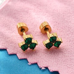 Ion Plating(IP) 304 Stainless Steel Stud Earrings&nbsp;EJEW-A118-12G-01