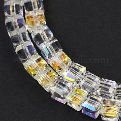 Electroplate Transparent Glass Beads Strands&nbsp;EGLA-B011-07A-AB06