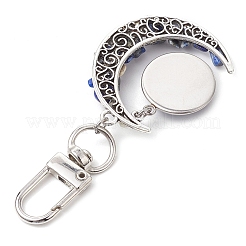 Alloy Moon & Natural & Synthetic Gemstone Chip Beads & Resin Evil Eye Pendant Decorations&nbsp;HJEW-JM02342