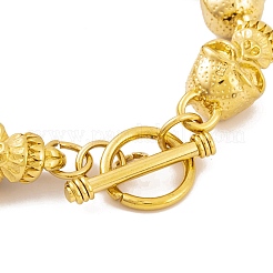 Halloween PVD Vacuum Plating 304 Stainless Steel Skull Link Chain Bracelets for Women Men&nbsp;BJEW-L461-03G-02