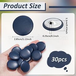 30Pcs Imitation Leather Snap Bottons&nbsp;BUTT-NB0001-90C