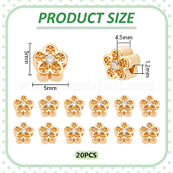 20Pcs Brass Micro Pave Cubic Zirconia Beads&nbsp;KK-UN0005-82