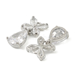 Brass Micro Pave Cubic Zirconia Pendants&nbsp;LS-KK-C107-20A-P