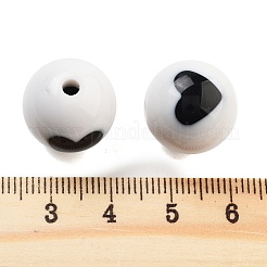 Opaque Printed Acrylic Beads&nbsp;OACR-G038-05C