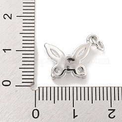 Rack Plating Brass Micro Pave CLear Cubic Zirconia Charms&nbsp;KK-Q814-04P