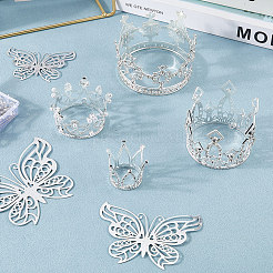 Crown Zinc Alloy Cake Decoration&nbsp;AJEW-CP0008-85G