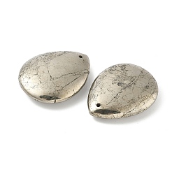 Teardrop Natural Pyrite Pendants&nbsp;G-I125-35A-A