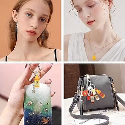 9Pcs 9 Styles Transparent Resin Pendants&nbsp;RESI-YW0005-85