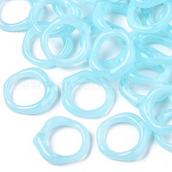 Transparent Resin Finger Rings&nbsp;LS-RJEW-T013-001-F04