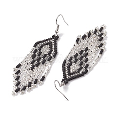 Boho 304 Stainless Steel with Glass Dangle Stud Earring&nbsp;EJEW-MZ00175-03