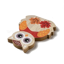 Autumn Single Face Printed Wood Cabochons&nbsp;WOOD-I010-03B