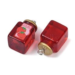 Strawberry Jam Resin Pendants&nbsp;RESI-Z034-04P
