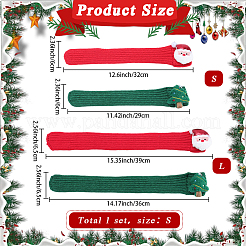 2Pcs 2 Colors Christmas Polyester Pet Scarf&nbsp;AJEW-GF0012-46B