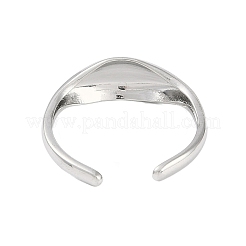 Non-Tarnish 304 Stainless Steel Open Cuff Rings for Women&nbsp;RJEW-C095-07P