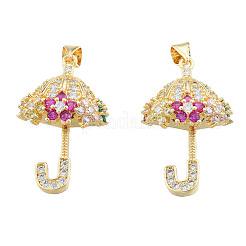 Brass Micro Pave Colorful Cubic Zirconia Pendants&nbsp;ZIRC-N039-255