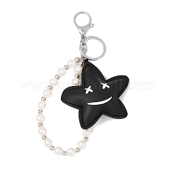 Star Imitation Leather Pendant Keychains&nbsp;KEYC-JKC01420