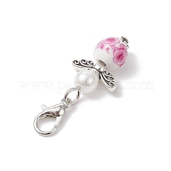 Angel Printed Porcelain Ceramic Pendant Decorations&nbsp;HJEW-JM04347