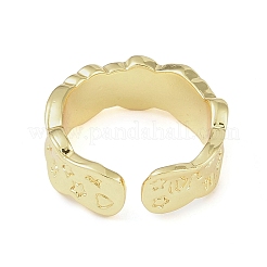 304 Stainless Steel Open Cuff Rings for Women&nbsp;LS-RJEW-H229-02G-07