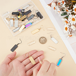 DIY Blank Rectangle Dangle Earring Making Kit&nbsp;DIY-UN0005-40