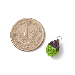 Glass Seed Beaded Acorn Pendants&nbsp;PALLOY-MZ00957-04