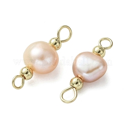 Natural Cultured Freshwater Pearl Connector Charms&nbsp;PALLOY-JF05322