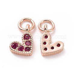 Brass Micro Pave Cubic Zirconia Charms&nbsp;LS-RB-I078-66RG-01-NR