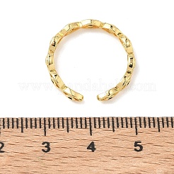 Brass Micro Pave Cubic Zirconia Cuff Open Rings for Women&nbsp;RJEW-K261-18G