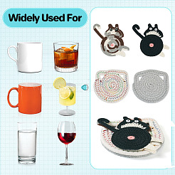 4Pcs 4 Styles Cotton Coasters&nbsp;AJEW-TA0001-80