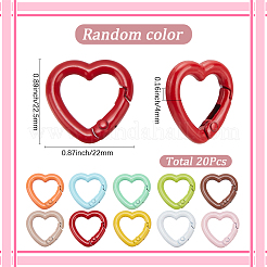 20Pcs Baking Paint Zinc Alloy Spring Gate Rings&nbsp;FIND-SC0022-20