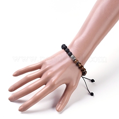 Unisex Adjustable Nylon Thread Braided Bead Bracelets&nbsp;BJEW-JB05010-04