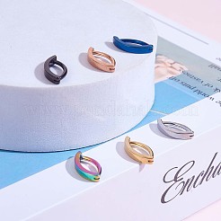 6Pcs 6 Color 304 Stainless Steel Curved Belly Ring Hoop&nbsp;JX496A-02