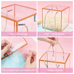 Transparent PET Plastic Gift Tote Boxes&nbsp;CON-WH0085-61A-01