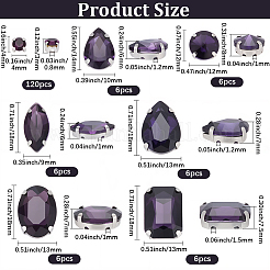156Pcs 7 Styles Sew on Rhinestone&nbsp;DIY-SP0007-30B