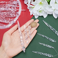 45Pcs Christmas Plastic Icicle Drop Pendant Decorations&nbsp;DIY-WR0003-04