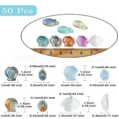 50Pcs 25 Styles Handmade Electroplate Glass Beads&nbsp;EGLA-YW0003-15