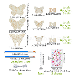 DIY Wood Butterfly Wind Chime Making Kits&nbsp;DIY-FH0010-13