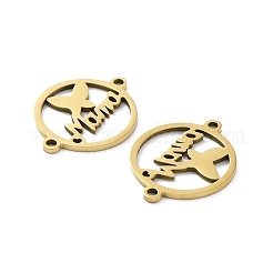 Ion Plating(IP) 201 Stainless Steel Connector Charms&nbsp;STAS-A090-21G