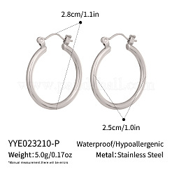 304 Stainless Steel Hoop Earrings for Women&nbsp;HD7131-2