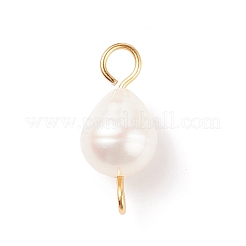 Natural Cultured Freshwater Pearl Beads Connector Charms&nbsp;PALLOY-JF01551-02