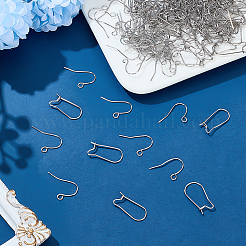 200Pcs 2 Styles 304 Stainless Steel Hoop Earrings Findings Kidney Ear Wires&nbsp;STAS-GA0001-96