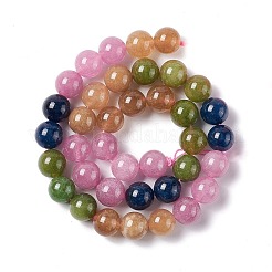 Natural White Jade Imitation Tourmaline Beads Strands&nbsp;G-I334-01C