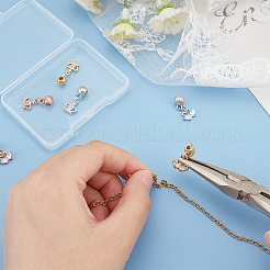 6Pcs 6 Style Rack Plating Brass Micro Pave Clear Cubic Zirconia Pendants&nbsp;ZIRC-OC0001-04