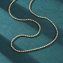 Brass Rondelle Link Chain Necklaces for Women&nbsp;NJEW-K282-04G