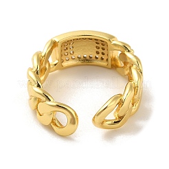 Brass Micro Pave Cubic Zirconia Rings&nbsp;RJEW-R145-03G