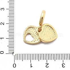 Rack Plating Brass Red Enamel European Dangle Charms&nbsp;KK-Q017-34G