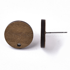 Walnut Wood Stud Earring Findings&nbsp;MAK-N033-008